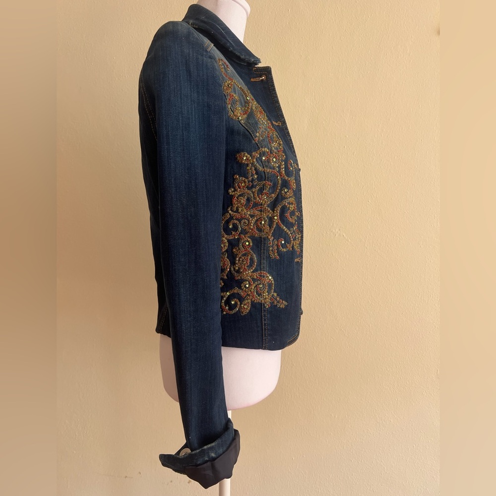 Vintage Rare Versace Jeans Couture Collection Dark Blue Jacket Italy 28 / 42 XS - Picture 5 of 11